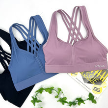 Load image into Gallery viewer, Strappy Cross-back Adjustable Sports Bra