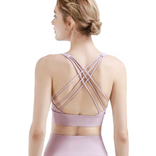 Load image into Gallery viewer, Racer Cross-Back Sports Bra with Detachable Padding