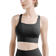Load image into Gallery viewer, Racer Cross-Back Sports Bra with Detachable Padding