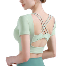 Load image into Gallery viewer, Double CrossBack with Removable Padding Crop Top