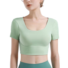 Load image into Gallery viewer, Double CrossBack with Removable Padding Crop Top