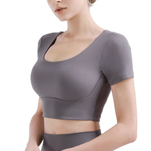 Load image into Gallery viewer, Double CrossBack with Removable Padding Crop Top