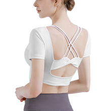 Load image into Gallery viewer, Double CrossBack with Removable Padding Crop Top