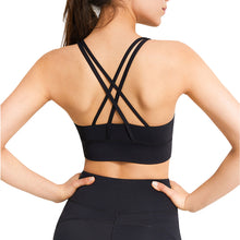 将图片加载到图库查看器,网格交叉美丽的背部运动文胸