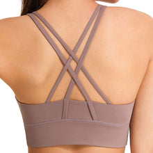 将图片加载到图库查看器,网格交叉美丽的背部运动文胸