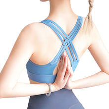 Load image into Gallery viewer, Strappy Cross-back Adjustable Sports Bra