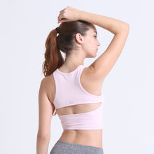 Load image into Gallery viewer, Open Back Sports Bra 中长度高领舒适运动內衣
